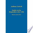 Studies on the Hospitallers After 1306