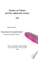 Studies on Voltaire and the Eighteenth Century