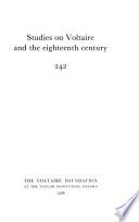 Studies on Voltaire and the Eighteenth Century