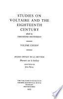 Studies on Voltaire and the Eighteenth Century