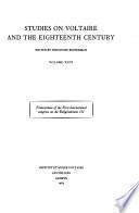 Studies on Voltaire and the Eighteenth Century