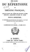 Suite du Répertoire du Théâtre français