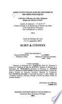 Sujet & citoyen