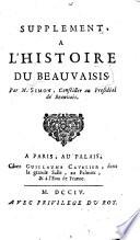 Supplement a l'histoire du Beauvaisis