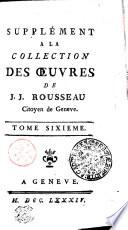 SUPPLÉMENT A LA COLLECTION DES OEUVRES.