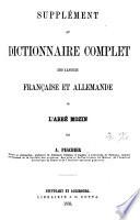 Supplément au Dictionnaire complet des langues française et allemande de l'abbé Mozin