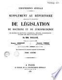 Supplément au Répertoire méthodique et alphabétique de législation, de doctrine et de jurisprudence