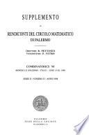 Supplemento ai Rendiconti del Circolo matematico di Palermo