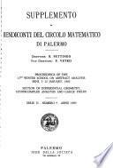 Supplemento ai Rendiconti del Circolo matematico di Palermo
