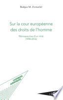 Sur la cour européenne des droits de l'homme