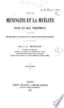 Sur la méningite et la myélite dans le mal vertébral