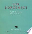 Sur l’ornement
