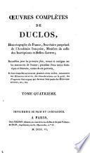 Œuvres complètes de Duclos