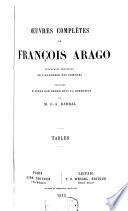 Œuvres complètes de François Arago ...: Tables