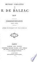 Œuvres complètes de H. de Balzac ...