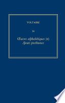 Œuvres complètes de Voltaire (Complete Works of Voltaire) 34