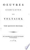 Œuvres completes de Voltaire