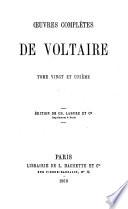 Œuvres complètes de Voltaire: Mélanges