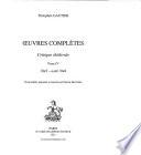 Œuvres complètes