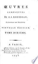 Œuvres complettes de J. J. Rousseau, citoyen de Genève: Émile