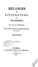 Œuvres de Charles Nodier