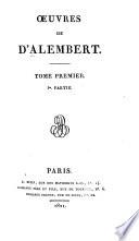 Œuvres de d'Alembert