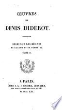 Œuvres de Denis Diderot: Essai sur les règnes de Claude etde Néron, etc