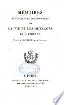 Œuvres de Denis Diderot: Mémoires, correspondance et ouvrages inédits