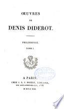 Œuvres de Denis Diderot..: Philosophie