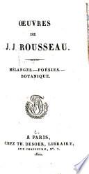 Œuvres de J.J. Rousseau