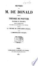 Œuvres de M. de Bonald