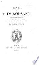 Œuvres de P. de Ronsard, gentilhomme vandomois