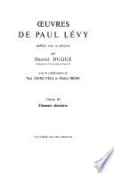 Œuvres de Paul Lévy: Éléments aléatoires