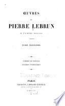Œuvres de Pierre Lebrun ...