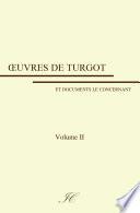 Œuvres de Turgot: volume II