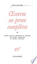 Œuvres en prose: without special title