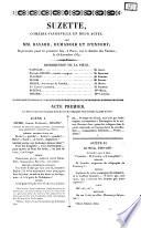 Suzette comédie-vaudeville en deux actes par mm. Bayard, Dumanoir et d'Ennery