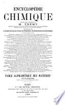 Table alphabétique des matières