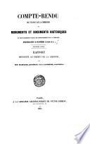 Table alphabétique et analytique des matières contenues dans les Compte-rendus de la Commission des monuments et documents historiques et bâtiments civils, de 1840 à 1855