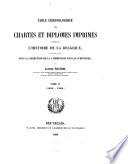 Table chronologique des chartes et diplômes imprimés concernant l'histoire de la Belgique