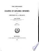 Table chronologique des chartes et diplômes imprimés concernant l'histoire de la Belgique