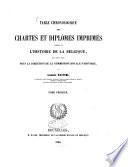 Table chronologique des chartes et diplômes imprimés concernant l'histoire de la Belgique