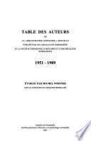 Table des auteurs de la Bibliographie normande annuelle publiée par les Annales de Normandie et la Société parisienne d'histoire et d'archéologie normandes