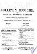 Table Du Bulletin Officiel Des Decorations, Medailles Et Recompenses