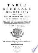 Table generale des matiéres: FR-IG