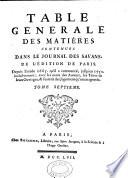 Table generale des matiéres: ME-PF