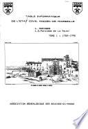 Table informatique de l'état civil ancien de Marseille