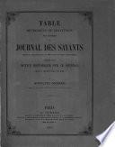 Table méthodique et analytique des articles du Journal des savants depuis sa réorganization en 1816 jusqu'en 1858 inclusivement, précédée d'une notice historique sur ce journal depuis sa fondation jusqu'à nos jours, par Hippolyte Cocheris ...
