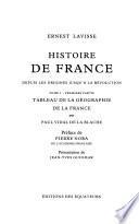 Tableau de la géographie de la France