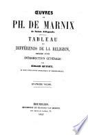 Tableau des différends de la religion